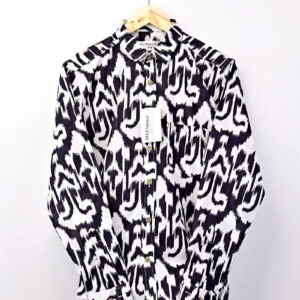 Black Abstract Printed Full Sleeves Shirt