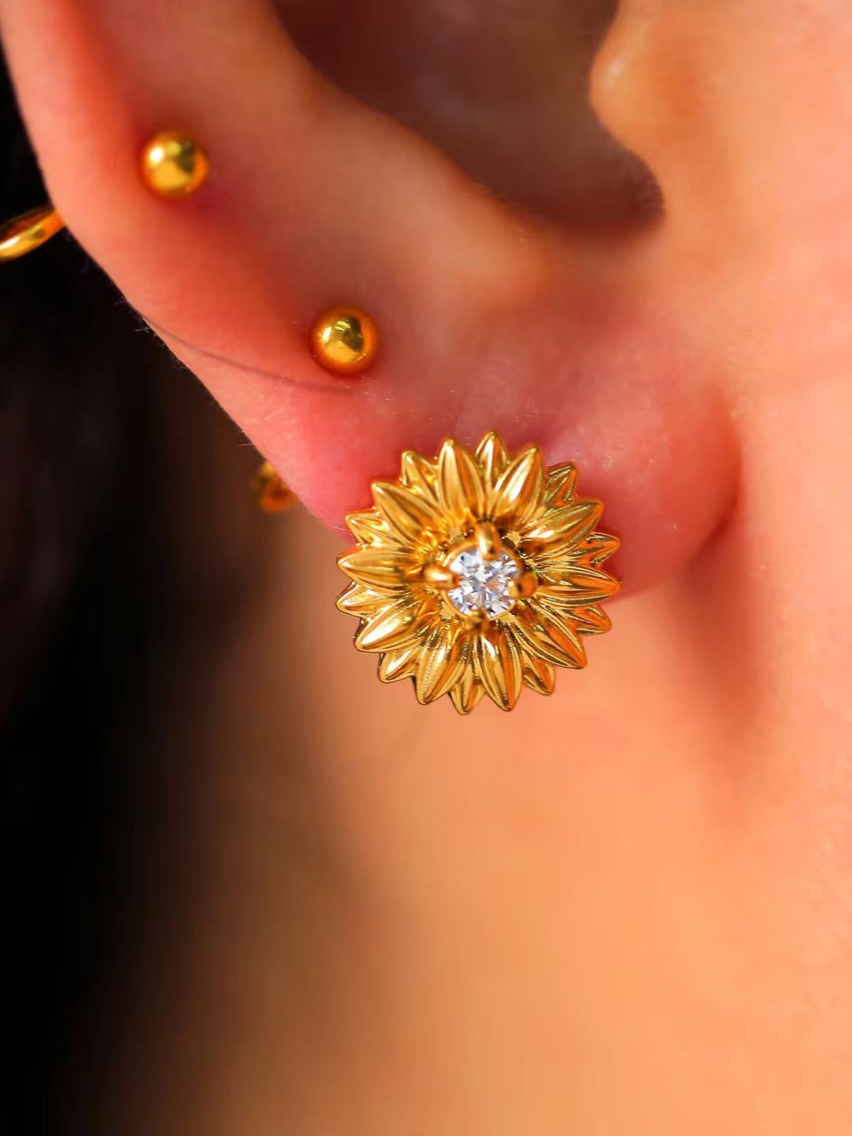 Sunflower Studs - Image 2