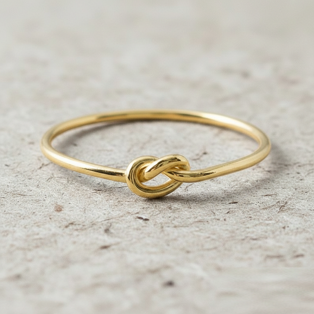 Love Knot Ring for Women, Dainty Promise Ring, Minimalist Knot Band, Simple Anniversary Gift for Her, Tie the Knot Ring - Image 3