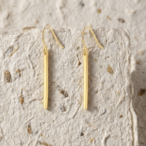 Bar Threader Earrings • Minimalist Dangle Earrings • Simple Vertical Bar Drop Earrings • Dainty Everyday Jewelry • Gift for Her