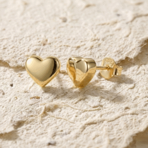 7mm Heart Stud Earrings in .925 Sterling Silver, Minimalist Tiny Heart Earrings, Dainty Heart Studs, Small Love Studs, Gift for Her