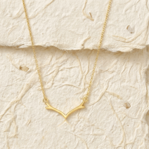 Minimalist Wishbone Necklace • Dainty V-Shape Antler Pendant • Artisan Branch Jewelry for Women • Simple Everyday Boho Charm
