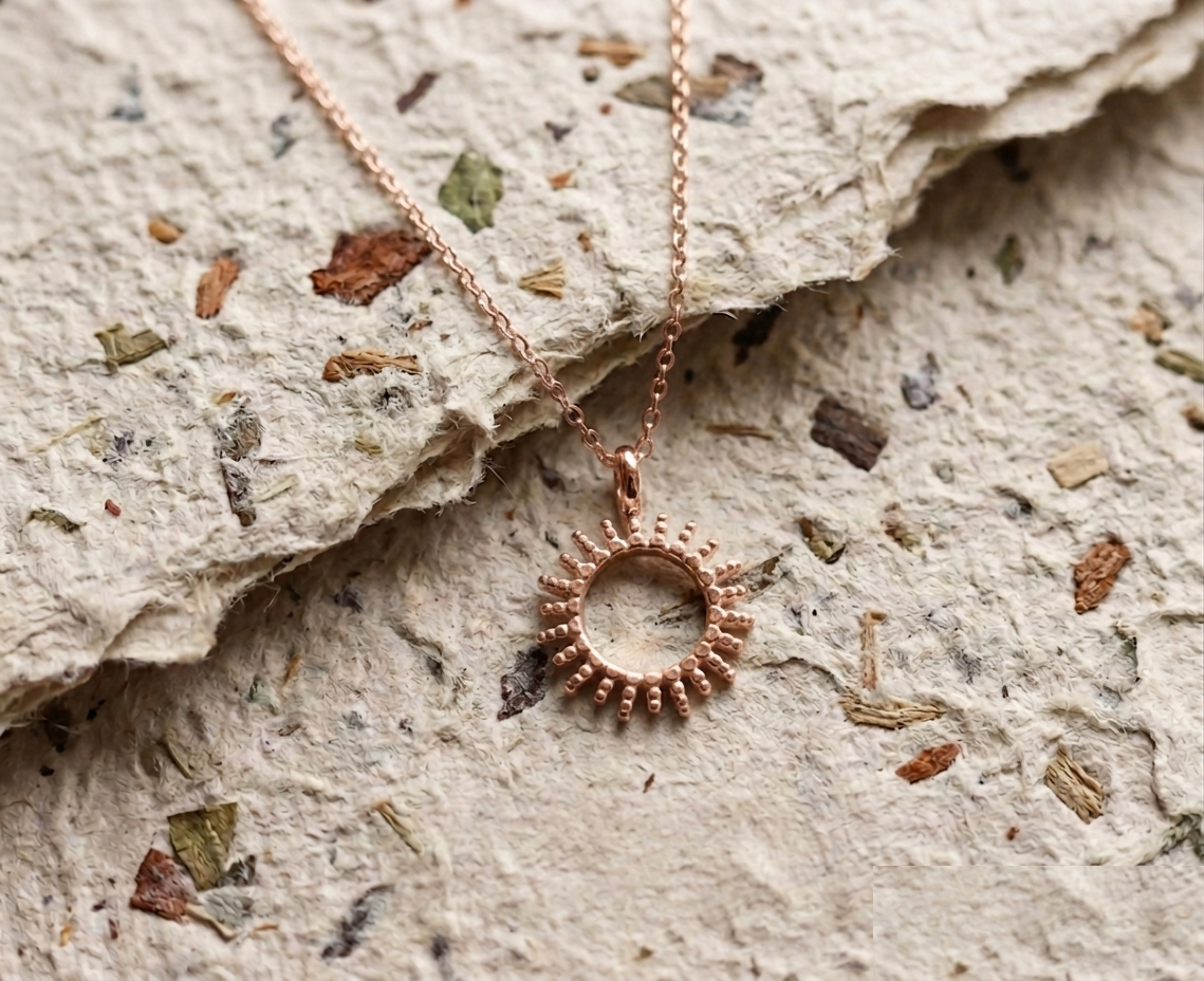 Sun Necklace, Dainty Celestial Pendant, Minimalist Sunshine Jewelry, Tiny Sunburst Charm Necklace, Gift for Her, Sol Necklace - Image 2