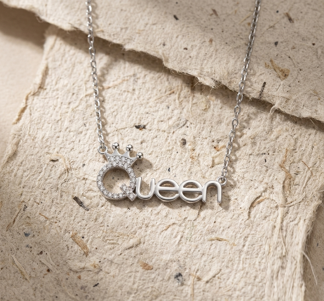 Queen Name Necklace with Crown, 925 Sterling Silver Royal Pendant Jewelry for Her, Dainty Princess Charm, Birthday Gift for Women - Image 5