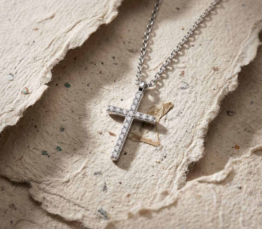 Dainty Silver Cross Necklace for Women, Minimalist 925 Sterling Silver Cross Pendant, Sparkly Diamond Cz Cross, Christian Faith Jewelry Gift - Image 5