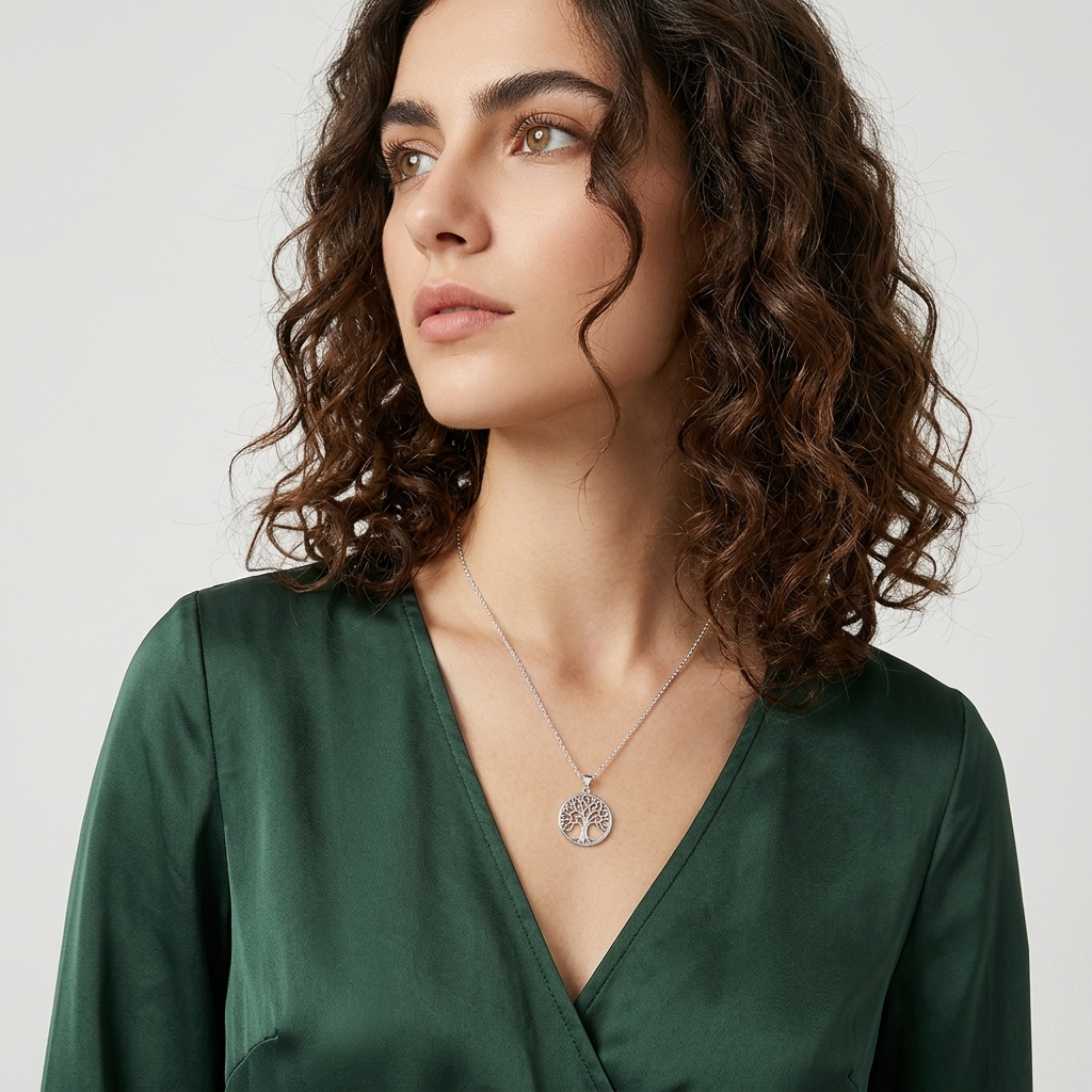 925 Sterling Silver Tree of Life Necklace for Women, Celtic Knot Family Tree Pendant, Spiritual Jewelry Gift for Her, Dainty Silver Chain - Image 3