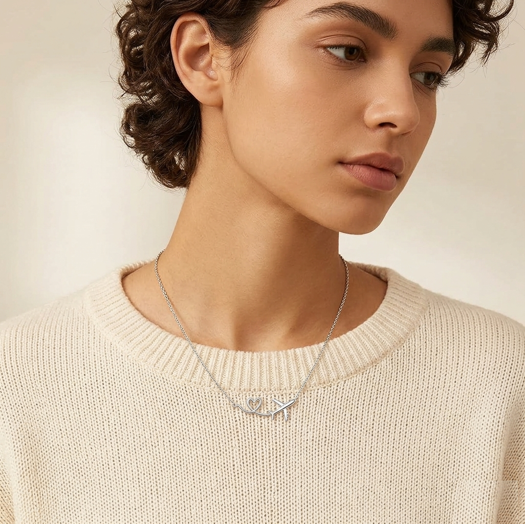 Airplane Heart Necklace 925 Sterling Silver, Dainty Plane Pendant, Travel Jewelry Gift for Her, Minimalist Flight Attendant Necklace - Image 5