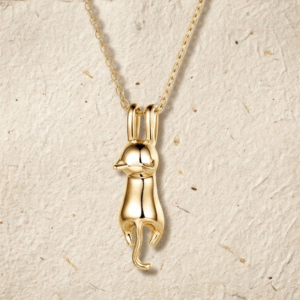 Sterling Silver Cat Necklace, Minimalist Dainty Kitten Pendant, Tiny Animal Charm Jewelry, Gift for Cat Lovers, Hanging Cat Jewelry