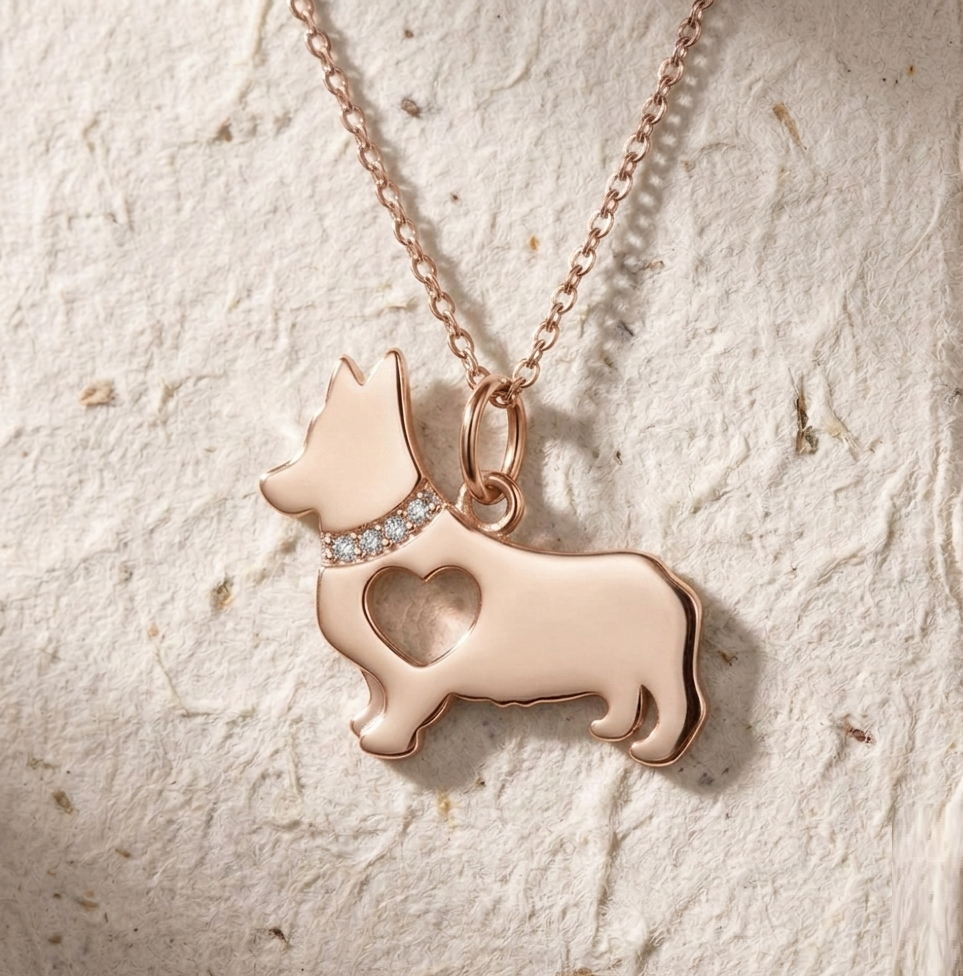 Corgi Necklace in 925 Sterling Silver, Dog Lover Gift, Minimalist Pet Pendant, Corgi Mom Jewelry, Memorial Dog Charm, Animal Jewelry for Her - Image 3