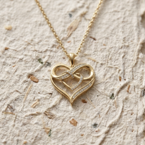 Double Heart Infinity Necklace, Romantic Interlocking Heart Pendant for Women, Dainty Heart Jewelry, Anniversary Gift for Her