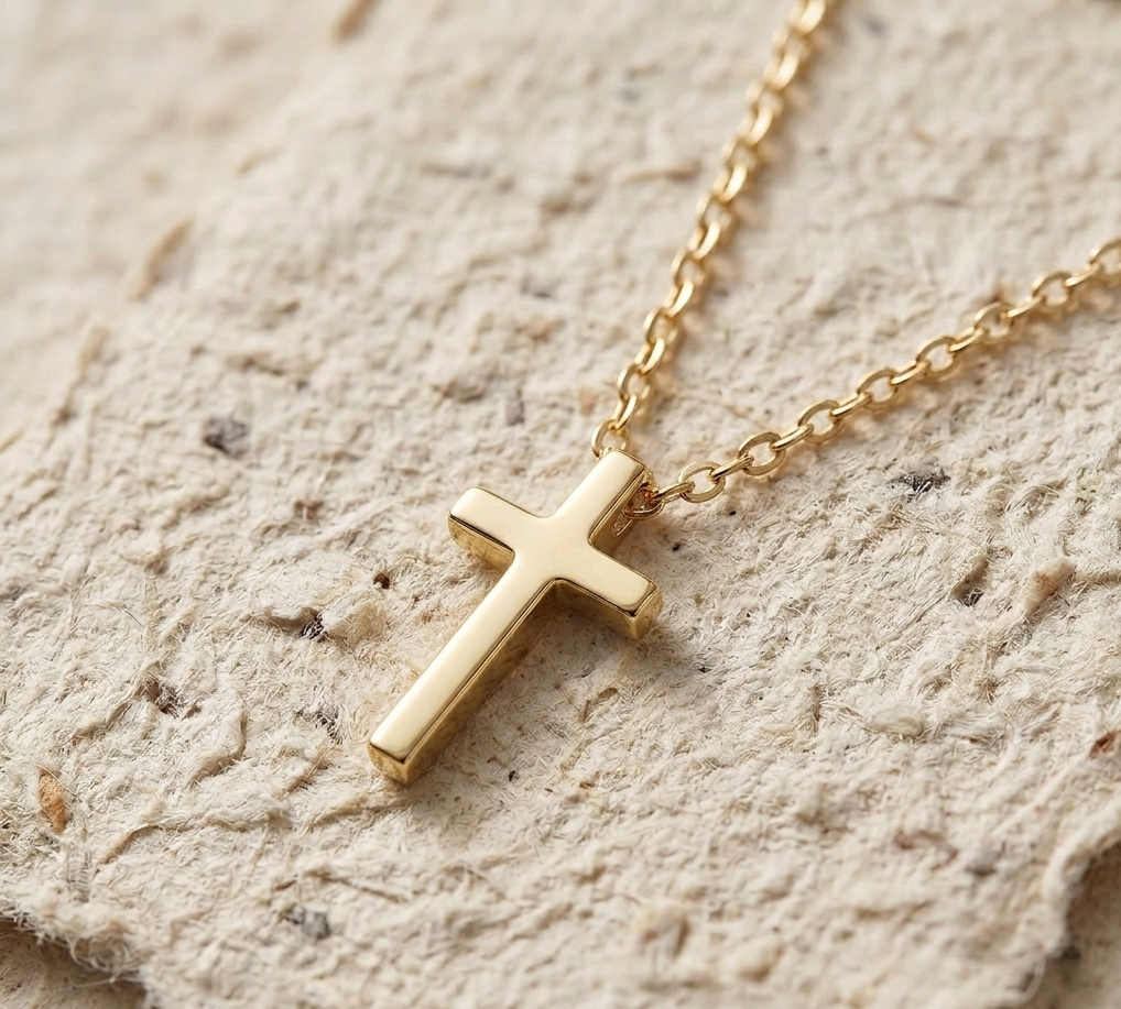 Dainty Silver Cross Necklace, 925 Sterling Silver Pendant Minimalist Christian Jewelry Small Faith Necklace Gift for Her, Simple Cross Chain