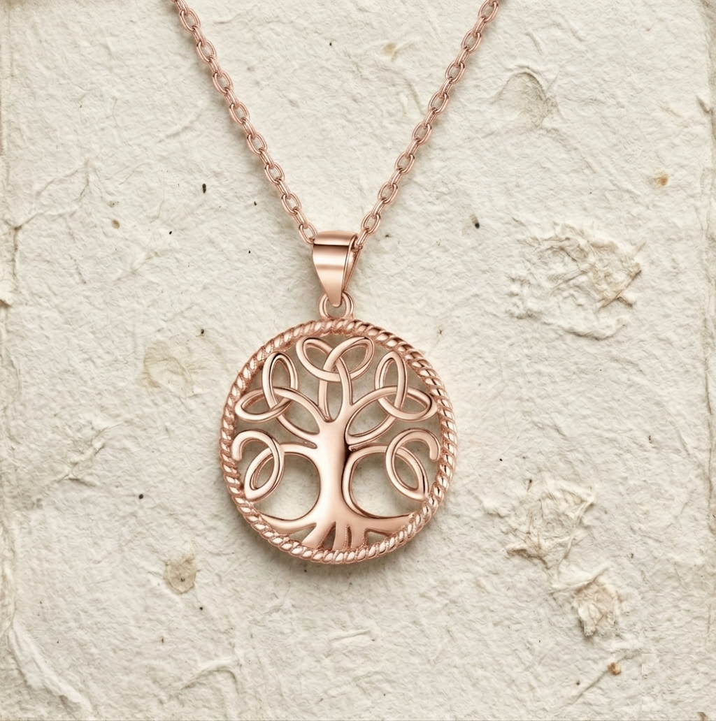 925 Sterling Silver Tree of Life Necklace for Women, Celtic Knot Family Tree Pendant, Spiritual Jewelry Gift for Her, Dainty Silver Chain - Image 5