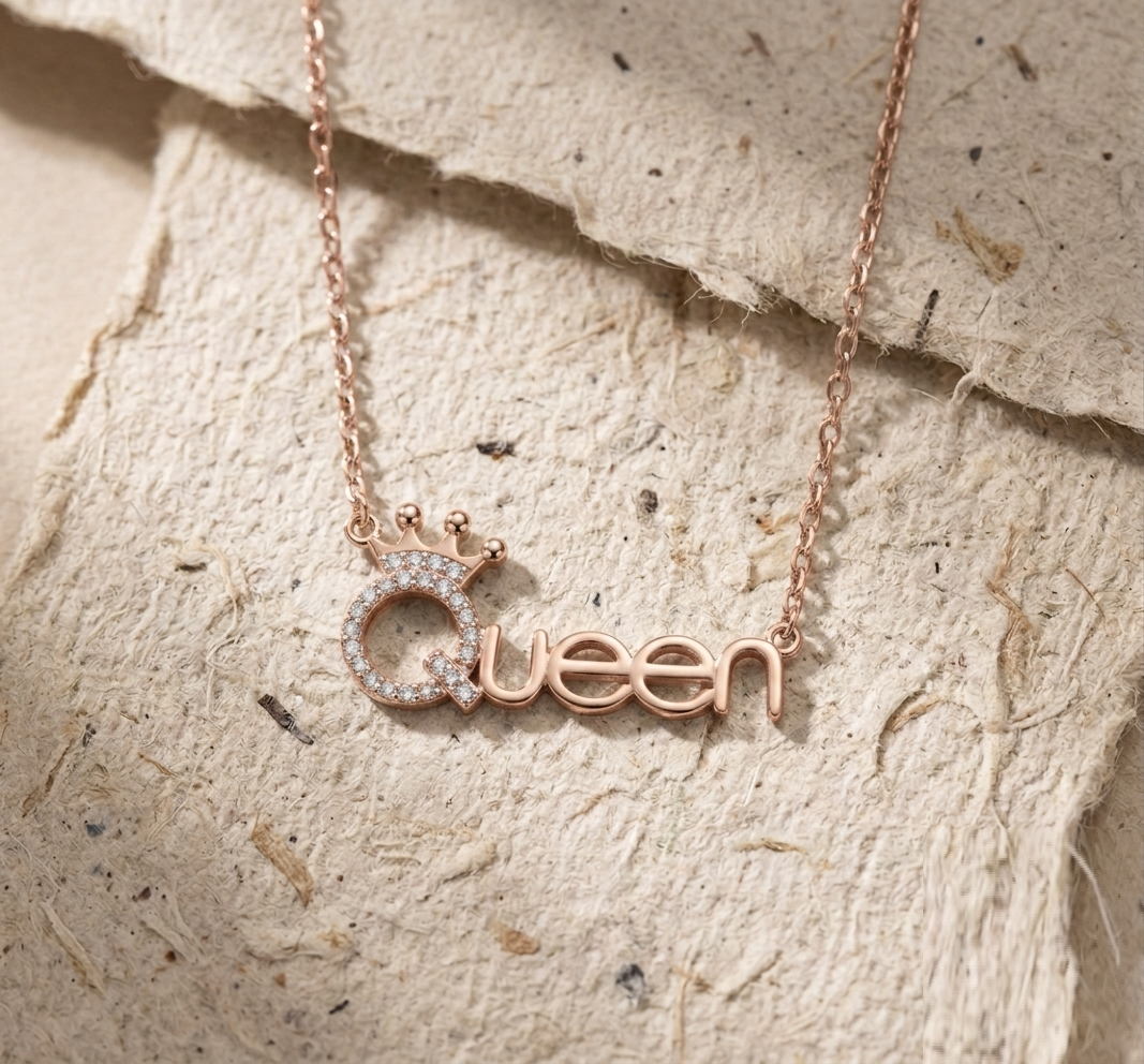 Queen Name Necklace with Crown, 925 Sterling Silver Royal Pendant Jewelry for Her, Dainty Princess Charm, Birthday Gift for Women - Image 3