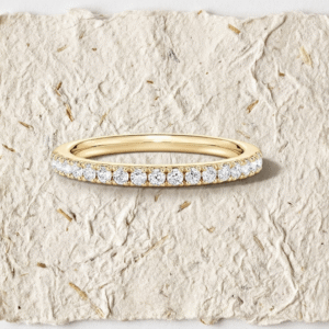 Cubic Zirconia Eternity Band - Thin Pave Wedding Ring for Women - Minimalist Stacking Ring - Anniversary Band - Women Jewelry