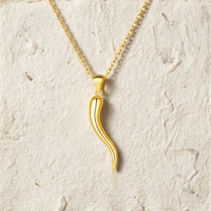 925 Sterling Silver Italian Horn Necklace, Cornicello Pendant for Good Luck, Protection Jewelry, Minimalist Dainty Necklace, Gift for Her