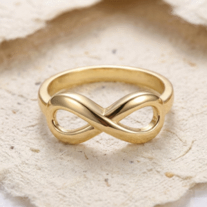 Simple Infinity Ring - Delicate Stackable Band for Her - Minimalist Symbol of Love Jewelry