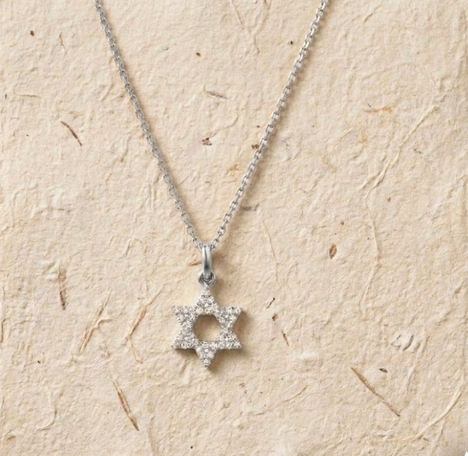 Dainty Star Necklace Over Sterling Silver, Pave Star Pendant, Gift for Her, Minimalist Religious Necklace - Image 4