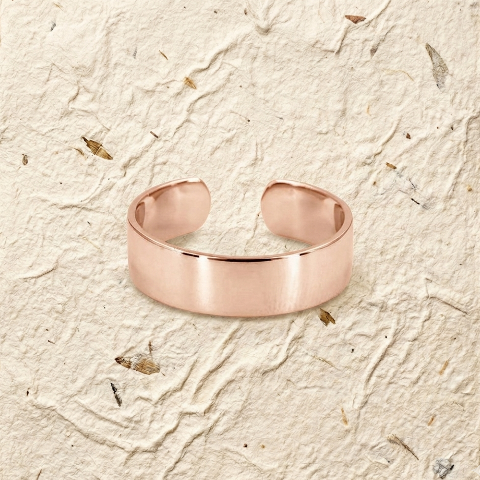 Adjustable Band Ring, Minimalist Cuff Ring for Women, Thick Plain Stacking Ring, Open Wrap Ring, Handmade Jewelry Gift - Image 3