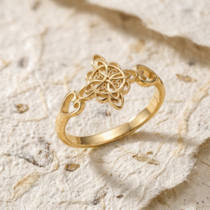 Celtic Knot Ring for Women, 925 Sterling Silver Irish Knot Jewelry, Dainty Heart Promise Ring, Anniversary Gift for Her, Silver Ring