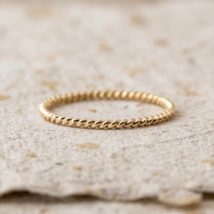925 Sterling Silver Rope Ring, Dainty Stacking Band, Minimalist Twisted Silver Ring for Women, Delicate Handmade Wedding Band, Promise Ring