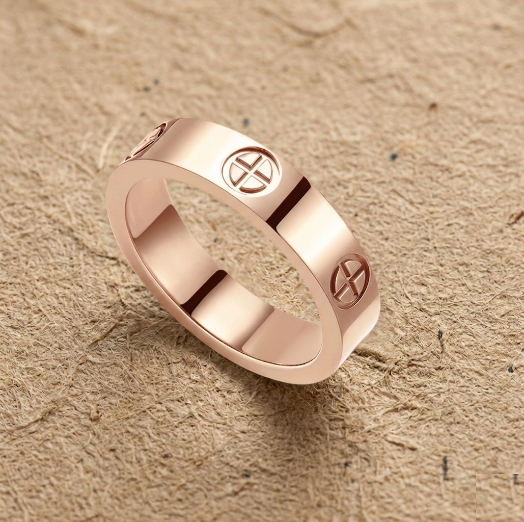 925 Sterling Silver Geometric Band Ring, Minimalist Cross Circle Engraved Ring Men Women, Dainty Silver Stacking Ring, Unique Promise Gift - Image 3