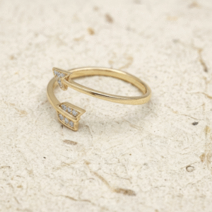 925 Sterling Silver Arrow Ring for Women, Adjustable Wrap Ring, Dainty Cubic Zirconia Statement Ring, Unique Archer Jewelry, Gift for Her