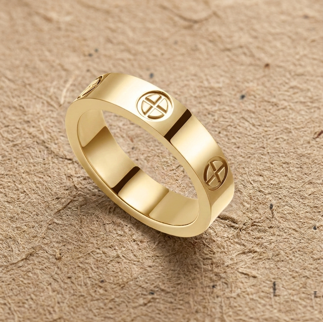925 Sterling Silver Geometric Band Ring, Minimalist Cross Circle Engraved Ring Men Women, Dainty Silver Stacking Ring, Unique Promise Gift