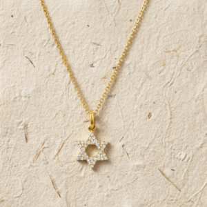 Dainty Star Necklace Over Sterling Silver, Pave Star Pendant, Gift for Her, Minimalist Religious Necklace